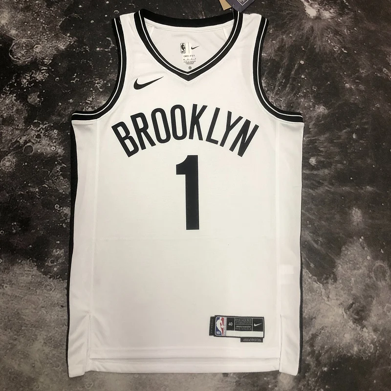 2023 Season Brooklyn Nets Basketball jersey White #1 BRIDGES