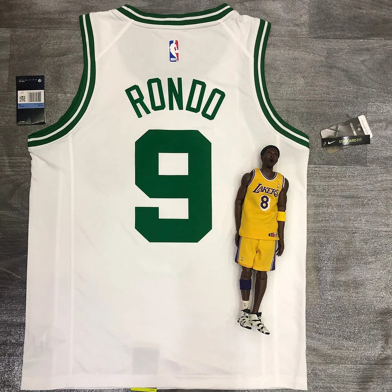 NBA Boston Celtics Basketball Jersey Retro White #9 RONDO