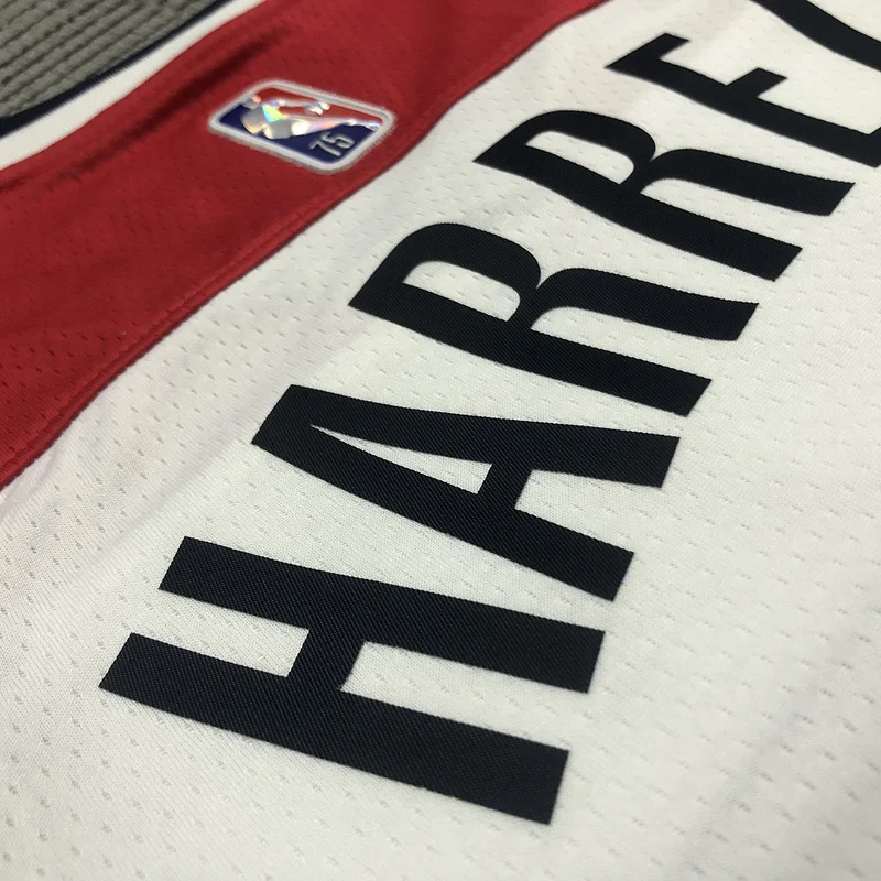 75th anniversary Washington Wizards Basketball Jersey White #6 HARRELL