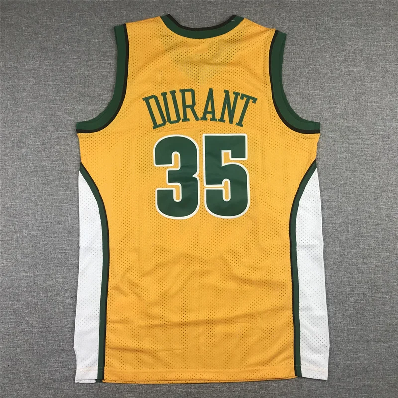 Mitchell Ness NBA Seattle SuperSonics Basketball jersey 35 Retro yellow