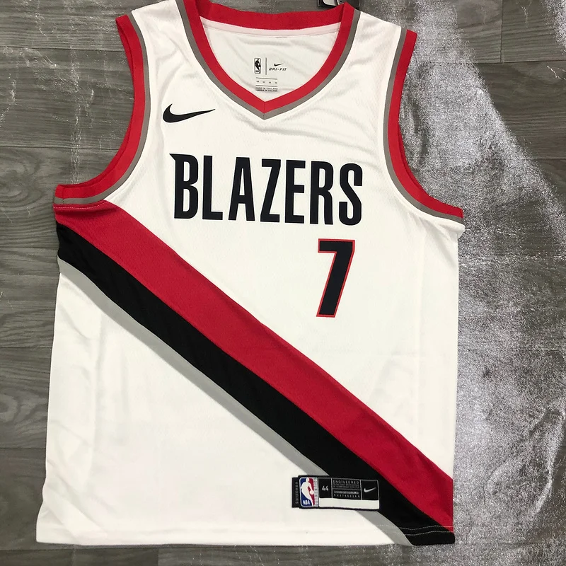 2021 Portland Trail Blazers Basketball Jersey Home White #7 ROY