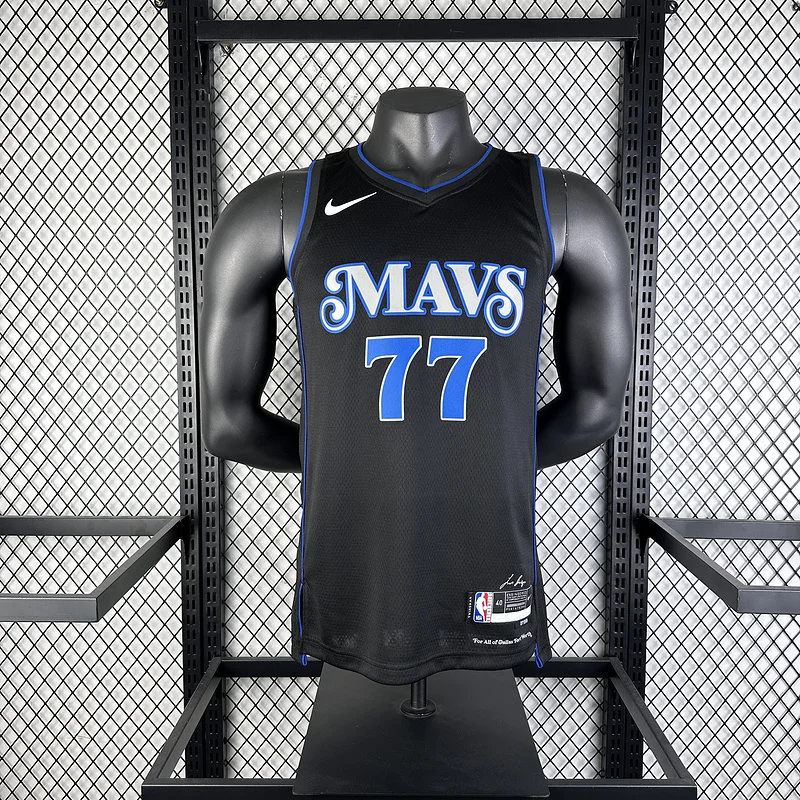 2024 Season NBA Dallas Mavericks basketball jersey city version #77 DONCIC