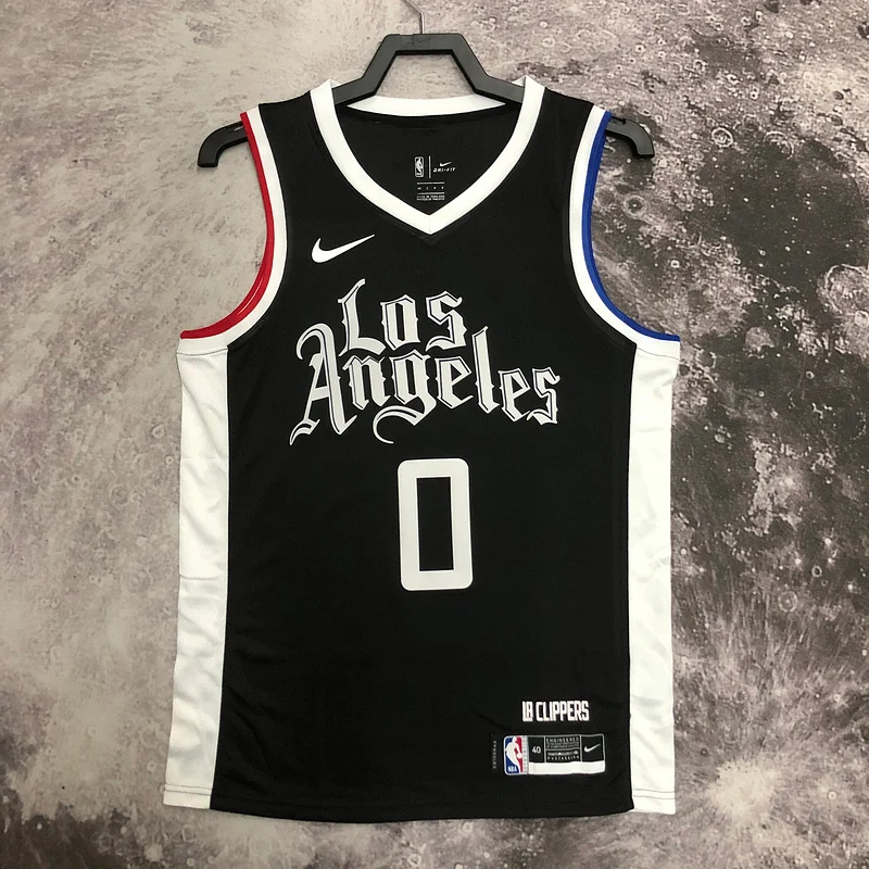 NBA Los Angeles Clippers Basketball jersey   Latin   Black   #0    WESTBROOK