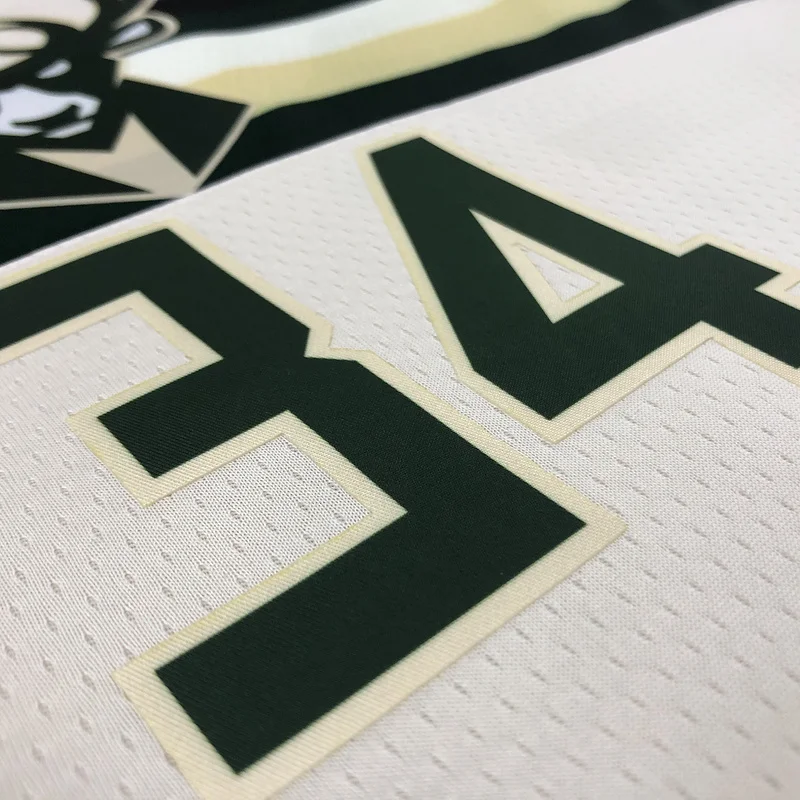 2019 Season NBA Milwaukee Bucks Basketball jersey beige #34 Antetokounmpo