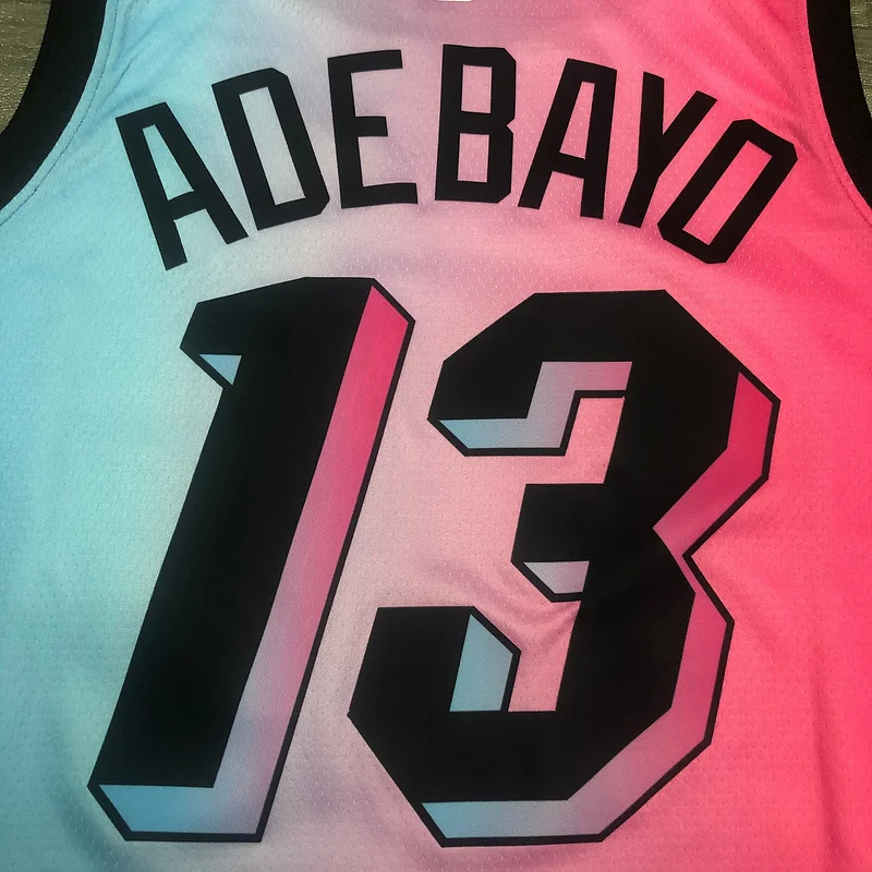 2021 Season NBA Miami Heat basketball jersey city version #13 ADEBAYO