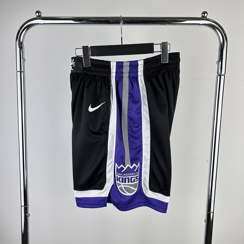 2024 Sacramento Kings Basketball Aawy Black Shorts