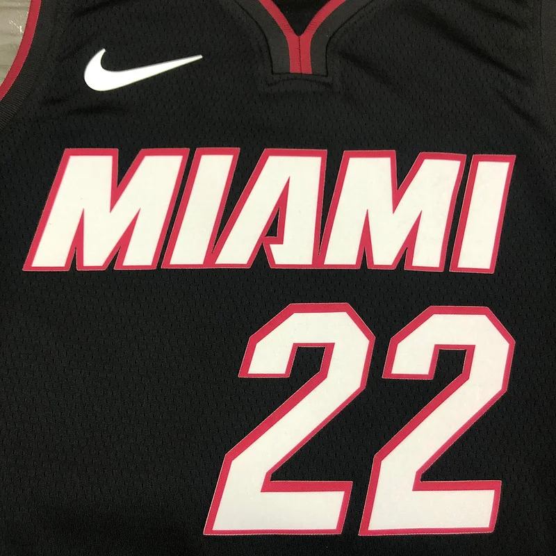 NBA Miami Heat basketball jersey V-neck Black #22 BUTLER