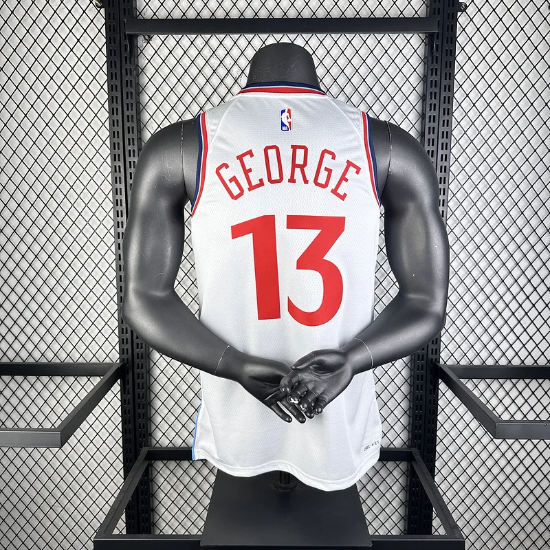 2025 Season  NBA Los Angeles Clippers Basketball jersey   Home   White  #13   GEORGE