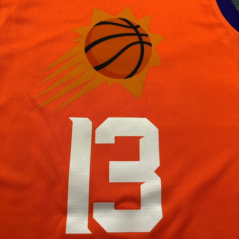 2021 Season NBA Phoenix Suns Basketball jersey Jordan theme Orange #13 NASH