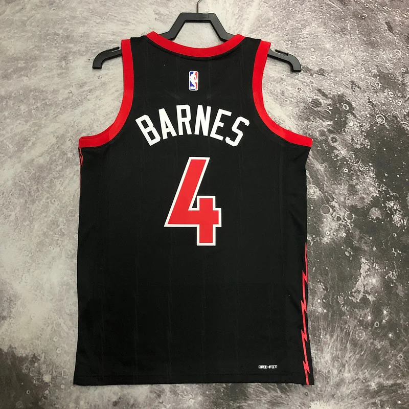 2023 NBA Toronto Raptors Basketball Jersey trapeze limited #4 BARNES