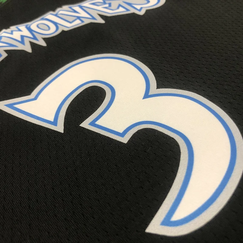 2018 Retro Minnesota Timberwolves Basketball Jersey Black #3 MARBURY