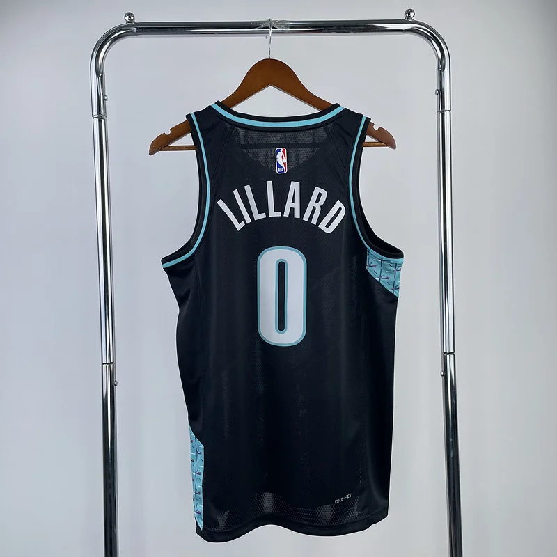 2023  Portland Trail Blazers Basketball Jersey   city version  #0   LILIARD