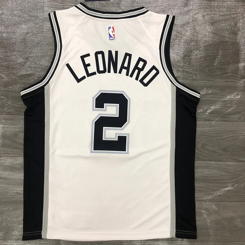 San Antonio Spurs Basketball Jersey White #2 LEONARD