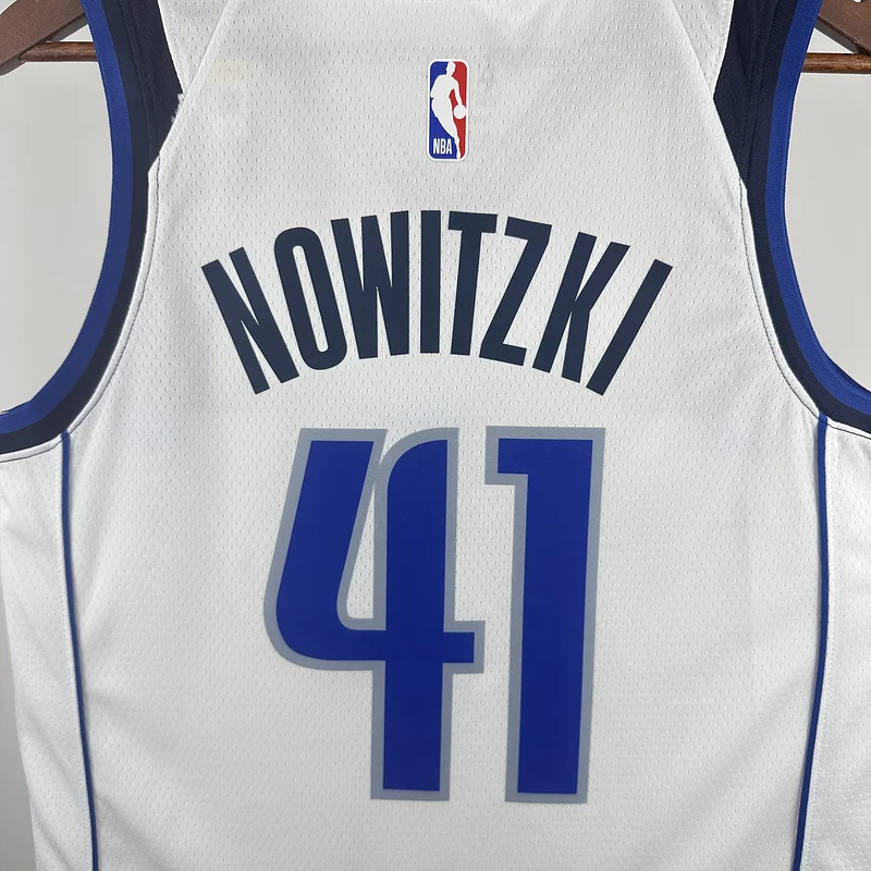 NBA Dallas Mavericks basketball jersey White #41 NOWITZKI