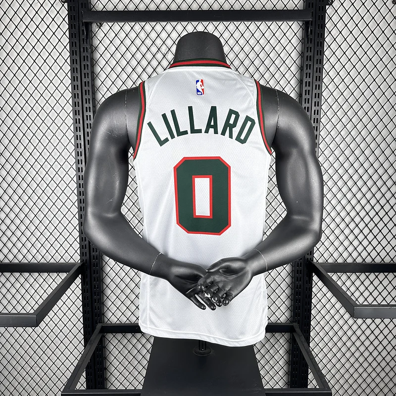 2018 Season NBA Milwaukee Bucks Basketball jersey Retro #0 LILLARD