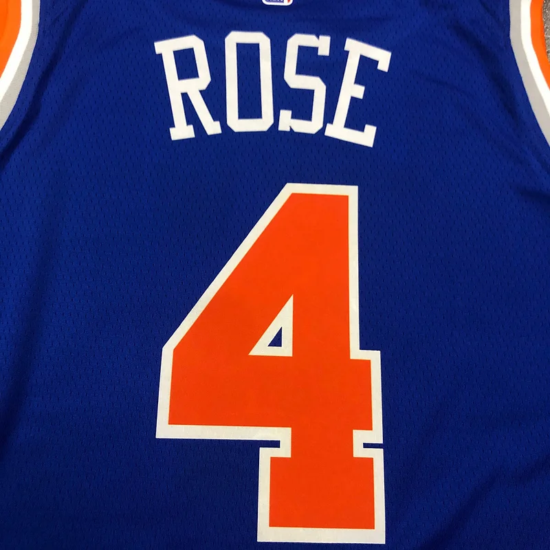 New York Knicks Basketball Jersey Blue #4 ROSE