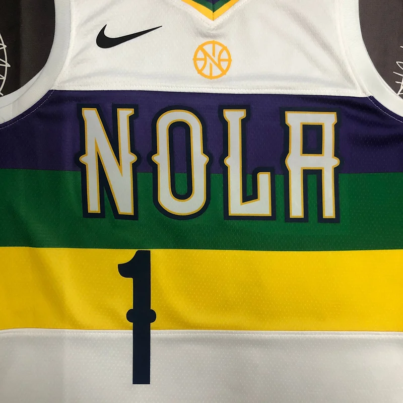 2018 New Orleans Pelicans Basketball jersey  city version  #1  WILLIAMSON