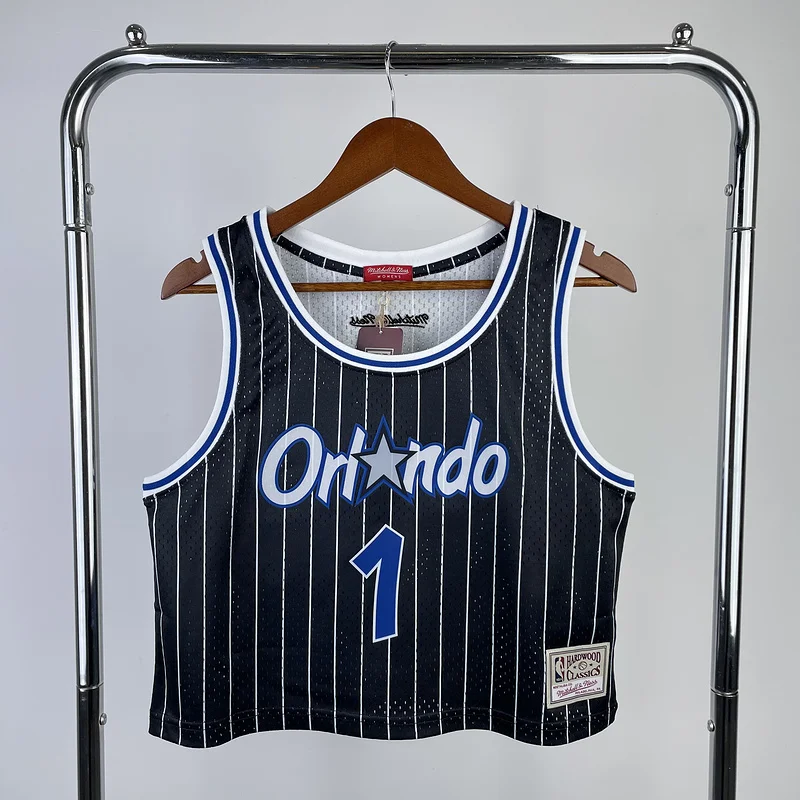 Mitchell Ness Women Retro Orlando Magic Basketball Jersey Black #1 HARDAWAY