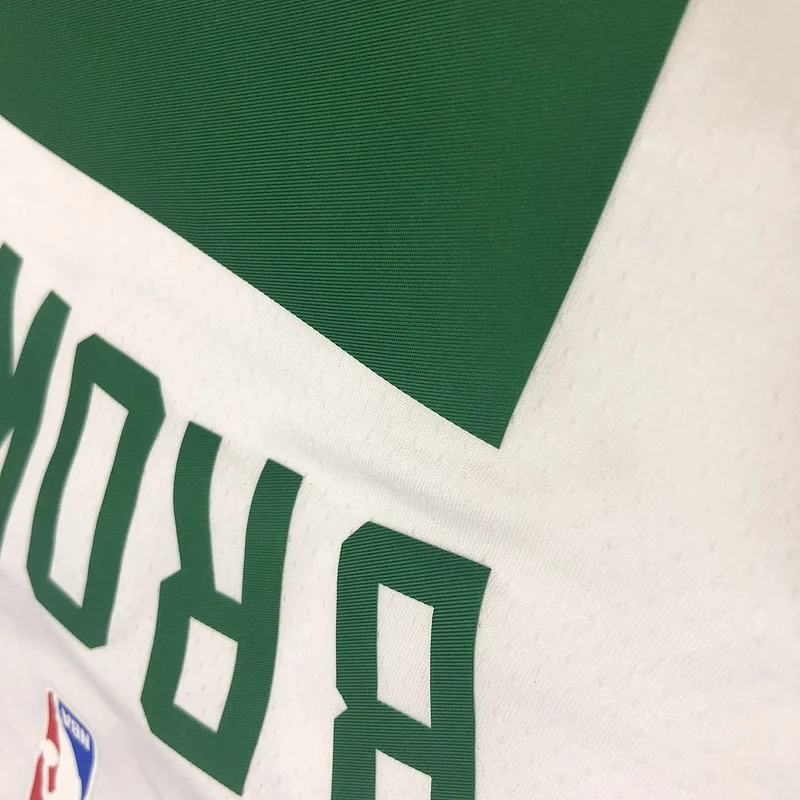 NBA Boston Celtics Basketball Jersey Retro White #7 BROWN