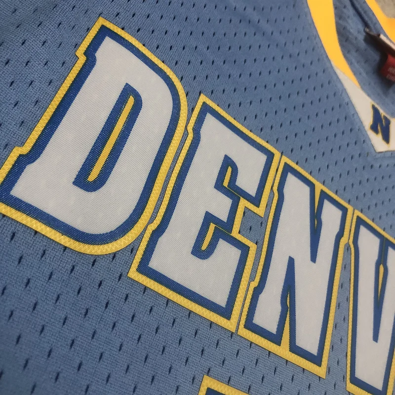 2003 2004 Season Mitchell Ness Hot Print Retro SW NBA Denver Nuggets Basketball jersey Blue #15 ANTHDNY