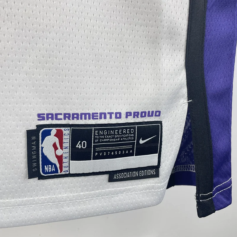 2024 Sacramento Kings Basketball Jersey Home White #10 SABONIS