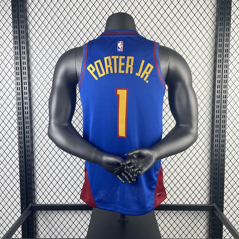 2023 Season NBA Denver Nuggets Basketball jersey trapeze limited #1 PORTER JR