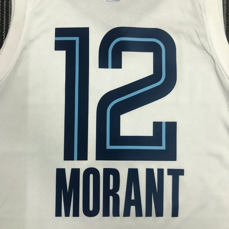 75th anniversary NBA Memphis Grizzlies Basketball Jersey White #12 MORANT