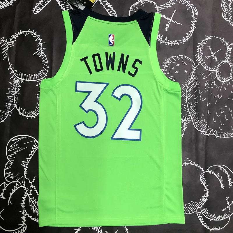 Minnesota Timberwolves Basketball Jersey trapeze #32 TOWNS