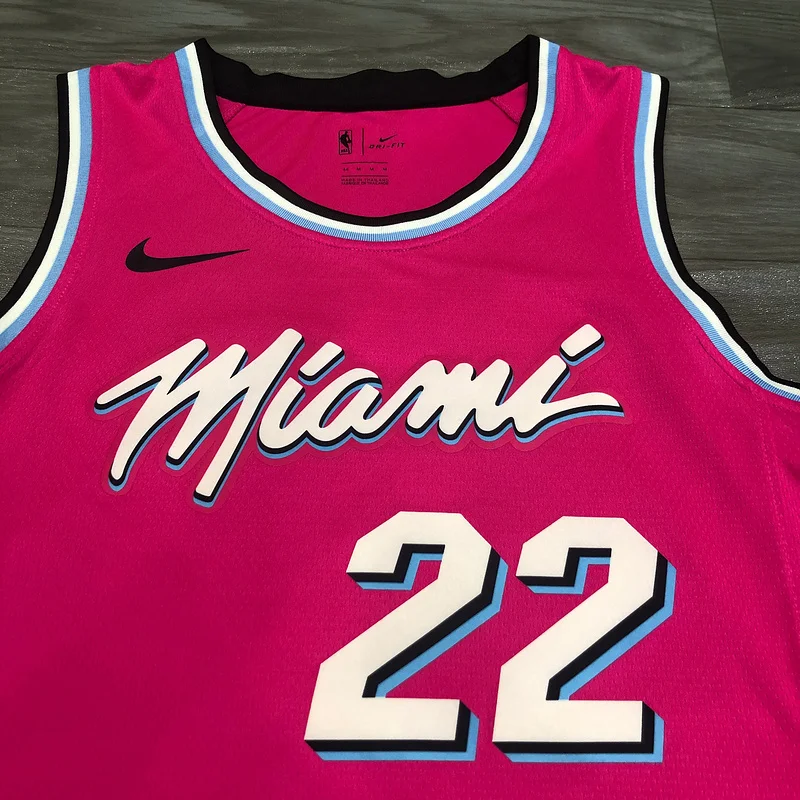 NBA Miami Heat basketball jersey round neck Pink #22 BUTLER