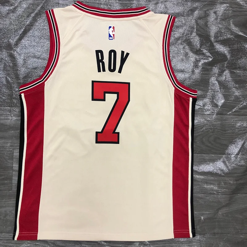 Portland Trail Blazers Basketball Jersey White #7 ROY