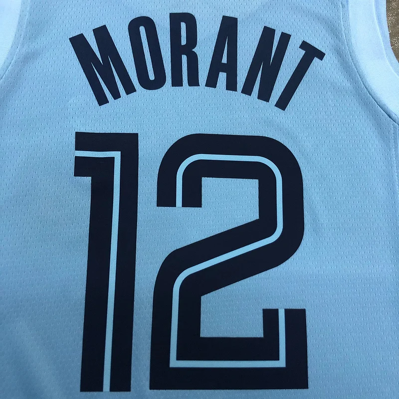 2021 Season NBA Memphis Grizzlies Basketball Jersey Jordan theme Blue #12 MORANT