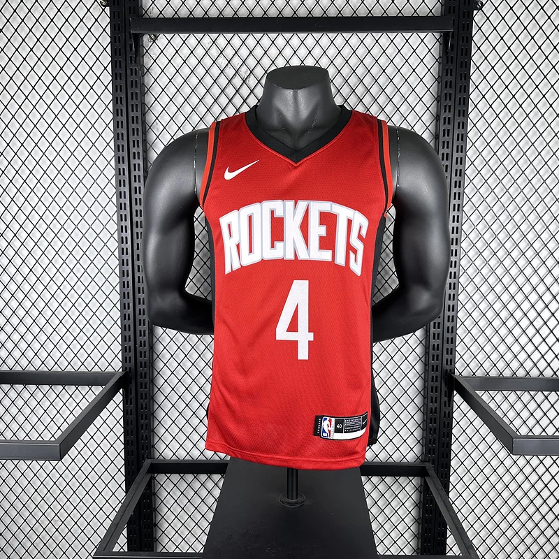 2023 Houston Rockets Basketball Jersey Aawy Red #4 GREEN