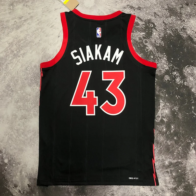 2023 NBA Toronto Raptors Basketball Jersey trapeze limited #43 SIAKAM