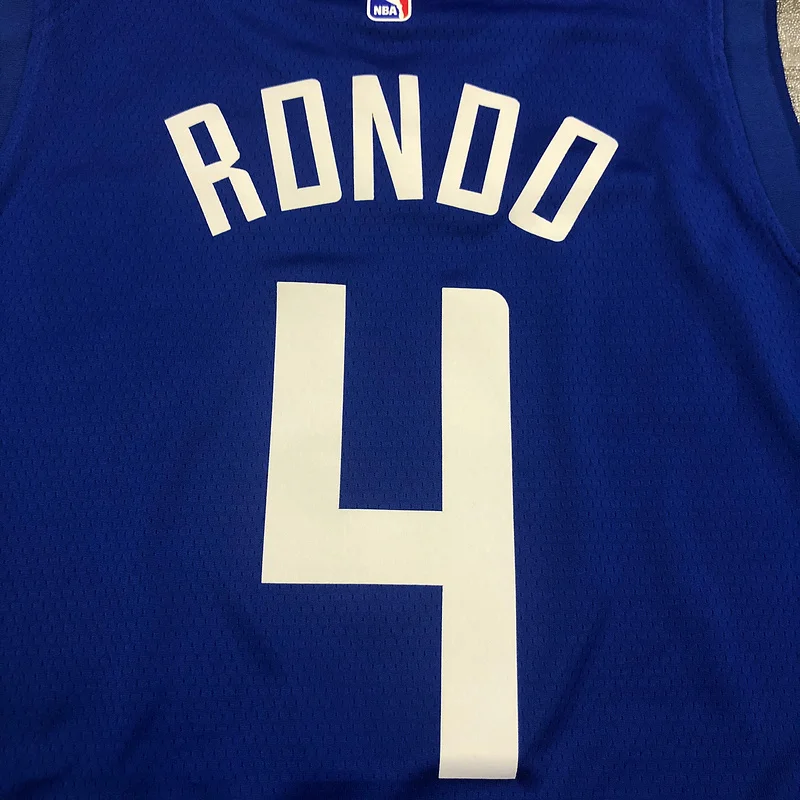 2020 Season NBA Los Angeles Clippers Basketball jersey   Blue   limited  #4   RONDO