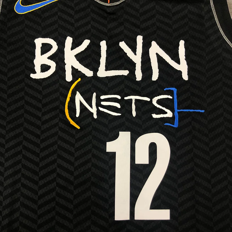 2021 Season Brooklyn Nets Basketball jersey city version graffiti style #12 HARRIS