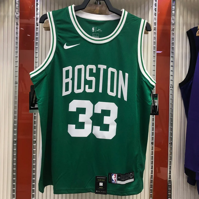 NBA Boston Celtics Basketball Jersey Retro Green #33 BIRD