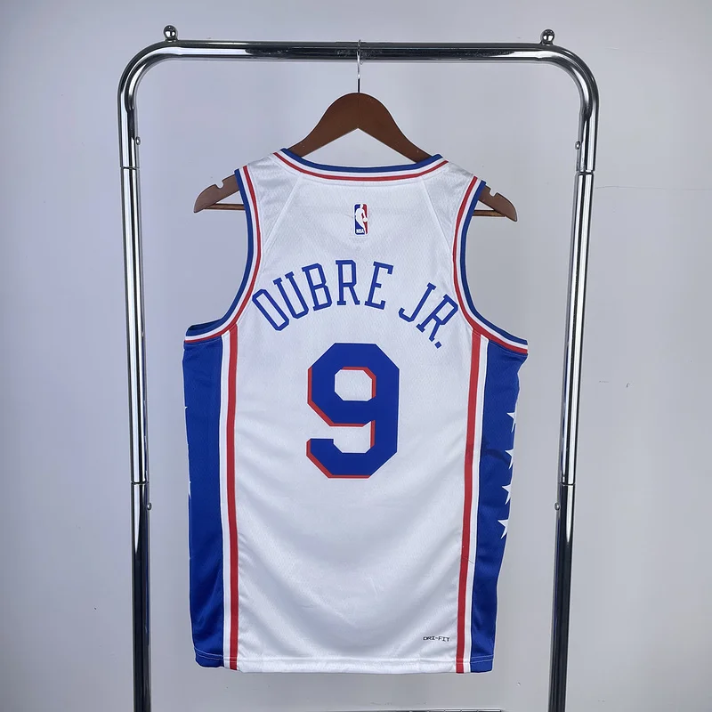 2023 Season NBA Philadelphia 76ers Basketball Jersey Home White #9 OUBRE JR