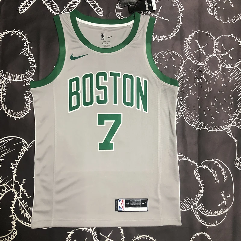 NBA Boston Celtics Basketball Jersey Gray #7 BROWN