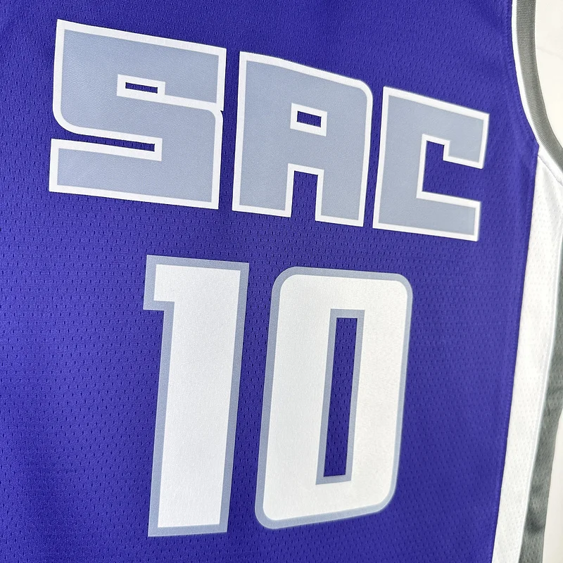 2023 Sacramento Kings Basketball Jersey Aawy Purple #10 SABONIS