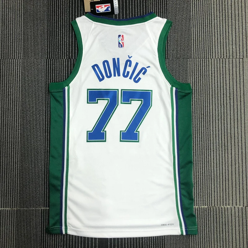 2022 Season NBA Dallas Mavericks basketball jersey city version #77 DONCIC