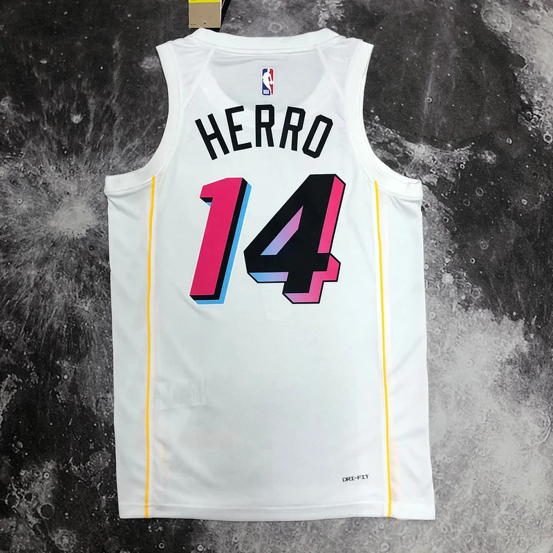 2023 SeasonNBA Miami Heat basketball jersey city version #14 HERRO