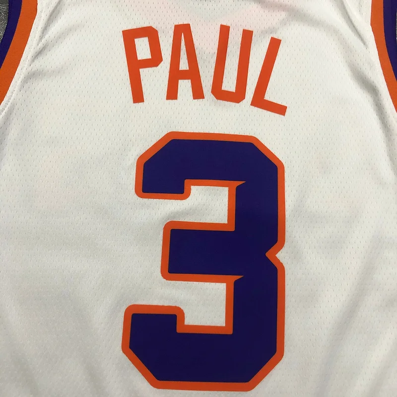 NBA Phoenix Suns Basketball jersey White #3 PAUL