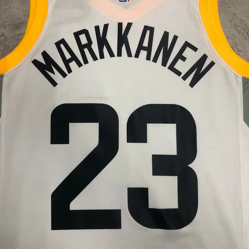 2023 Utah Jazz Basketball Jersey Home White #23 MARKKANEN