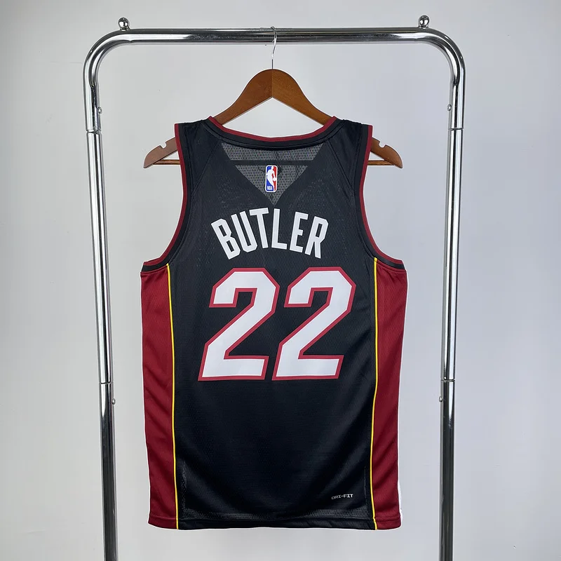 2023 Season NBA Miami Heat basketball jersey V-neck Black #22 BUTLER