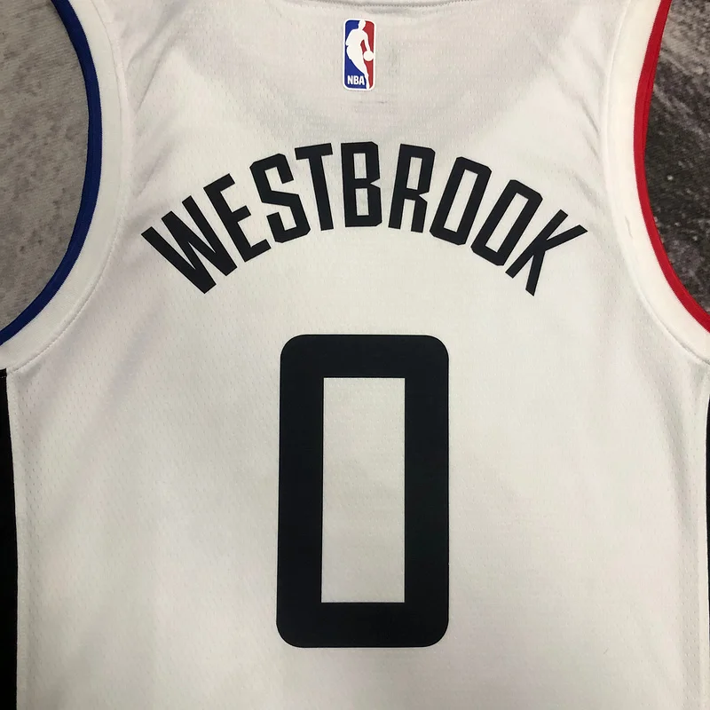 NBA Los Angeles Clippers Basketball jersey   Latin   White  #0    WESTBROOK