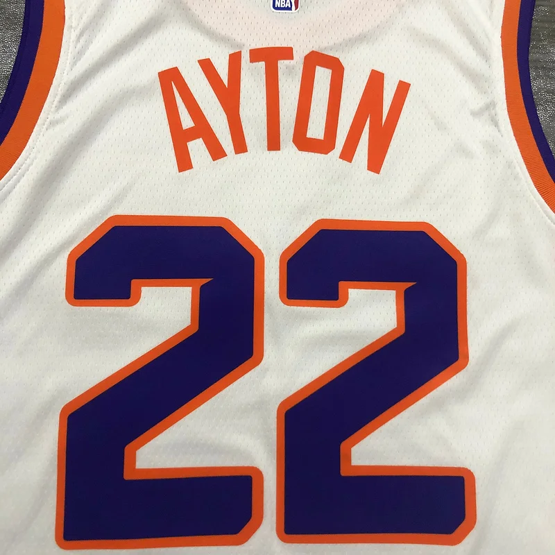 NBA Phoenix Suns Basketball jersey White #22 AYTON