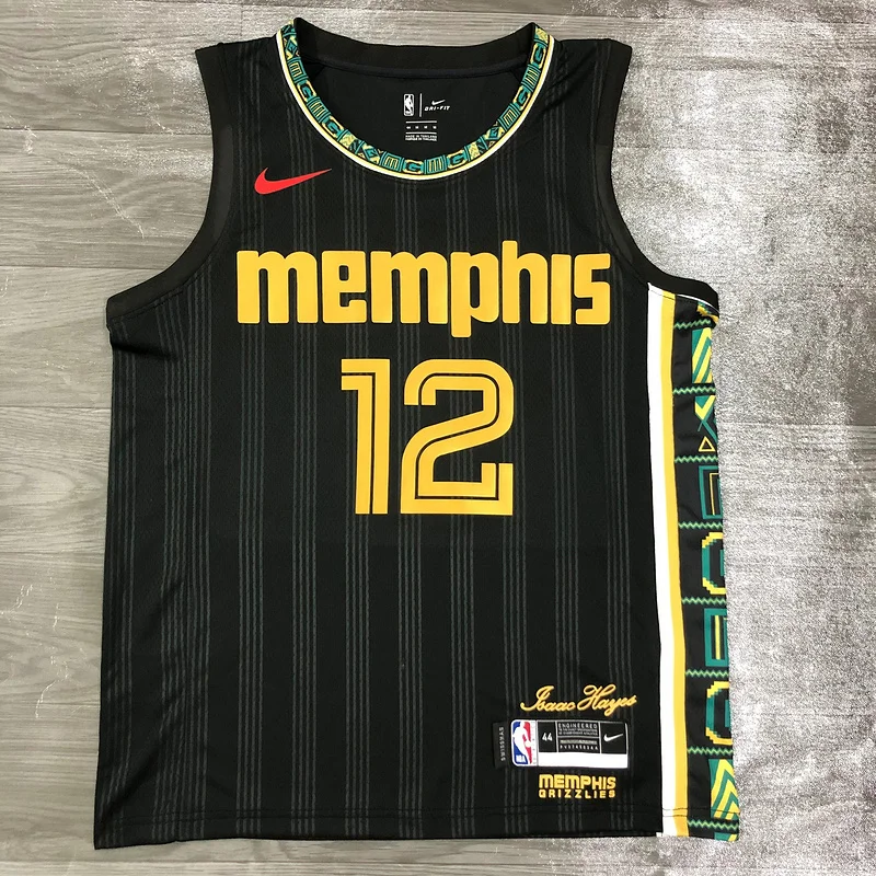 2021 Season NBA Memphis Grizzlies Basketball Jersey city version #12 MORANT