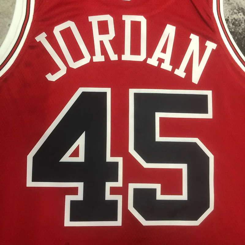 2023 Season NBA Chicago Bulls Basketball jersey red #45 Jordan