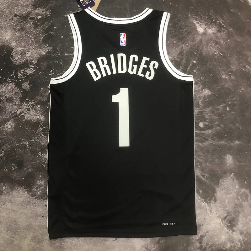 2023 Season Brooklyn Nets Basketball jersey Black #1 BRIDGES