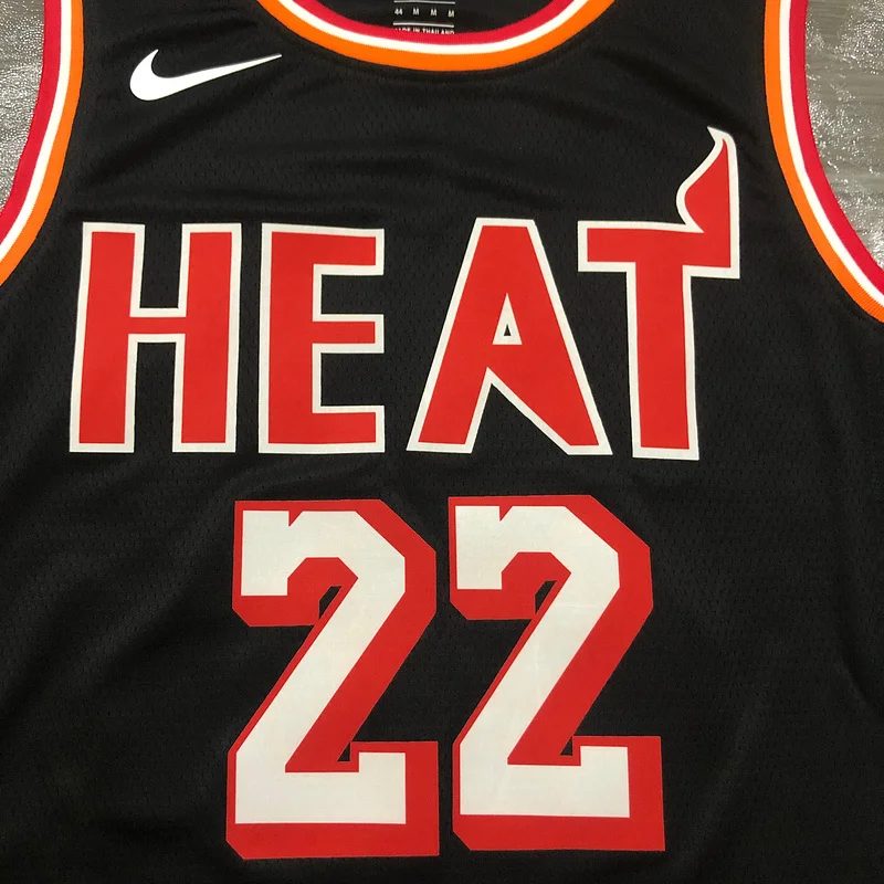 2018 Season NBA Miami Heat basketball jersey retro night Black #22 BUTLER